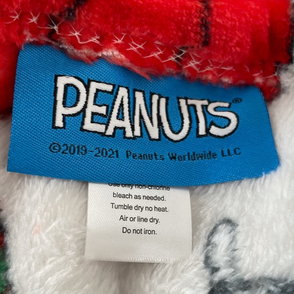 Peanuts Snoopy and Woodstock Christmas Blanket, Gray, 50x70 - Picture 7 of 8